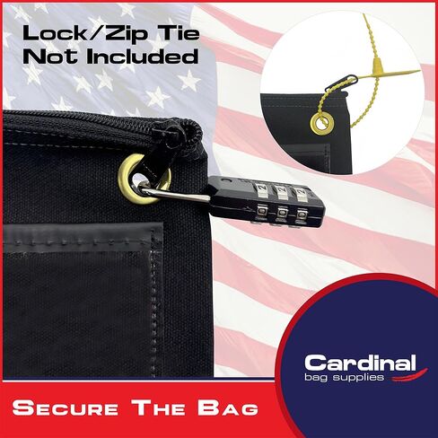 Interoffice Mail Bag 200 Denier Transit Bag, Envelope Mailer, Large Zipper Bag, Black (18 x 14 Inch) in Kuwait