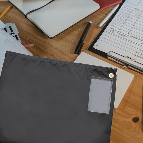 Interoffice Mail Bag 200 Denier Transit Bag, Envelope Mailer, Large Zipper Bag, Black (18 x 14 Inch) in Kuwait
