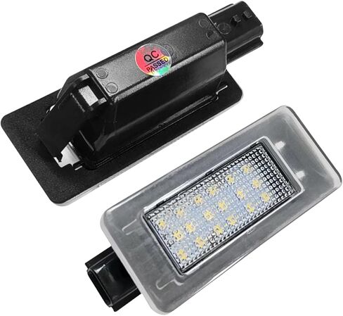 2PCS Car LED License Plate Light, Automotive Rear Tag Lamp Assembly Kit, Vehicle License Plate Lighting Bulb Replacement Accessories Compatible with Most Cars (Black) in Saudi Arabia