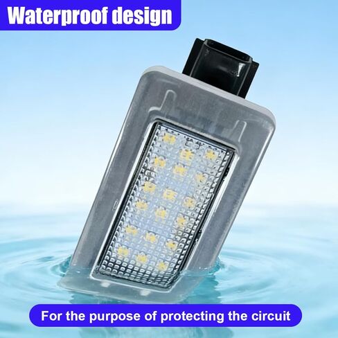 2PCS Car LED License Plate Light, Automotive Rear Tag Lamp Assembly Kit, Vehicle License Plate Lighting Bulb Replacement Accessories Compatible with Most Cars (Black) in Saudi Arabia