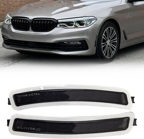 Front Bumper Side Marker Reflector Fits for BMW 2017-2022 G30 530i 530e 540i 545i 550i M550i M5 (Smoke Lens) in Kuwait