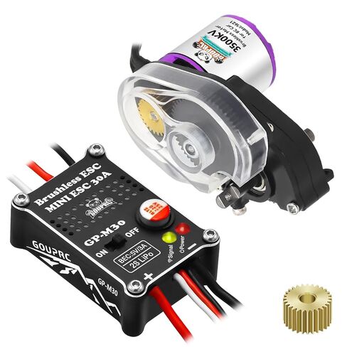 محرك بدون فرشاة GOUPRC 30A ESC & 1621 3500KV بدون فرشاة مع مجموعة نقل كومبو لـ SCX24 RC الزاحف المحوري 1/24 RC سيارة شاحنة عربات التي تجرها الدواب in Kuwait