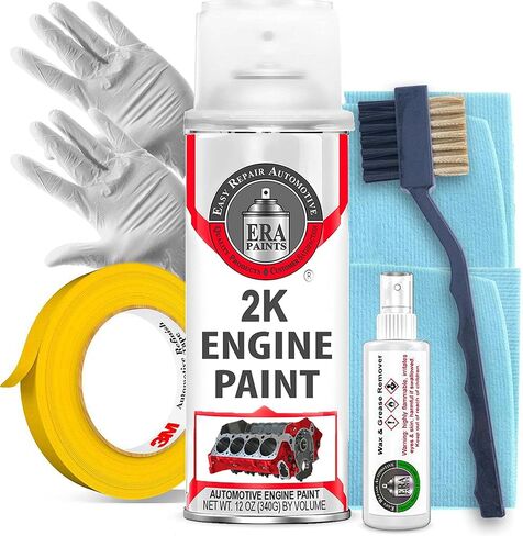 ERA Paints Purple Engine Paint Kit With Omni-Curing Catalyst Technology - 2K Aerosol Glossy Finish With High Temp Resistance And Extreme Durability Against Color Fade And Chemicals Like Brake Fluid in Kuwait
