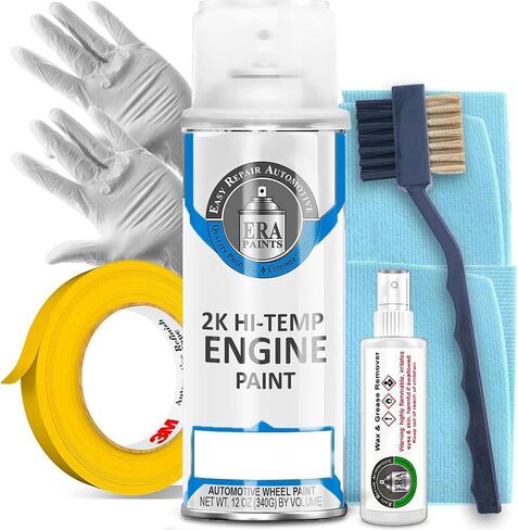ERA Paints Purple Engine Paint Kit With Omni-Curing Catalyst Technology - 2K Aerosol Glossy Finish With High Temp Resistance And Extreme Durability Against Color Fade And Chemicals Like Brake Fluid in Kuwait