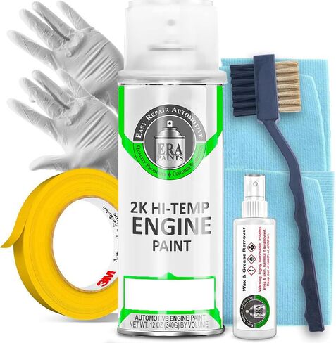ERA Paints Purple Engine Paint Kit With Omni-Curing Catalyst Technology - 2K Aerosol Glossy Finish With High Temp Resistance And Extreme Durability Against Color Fade And Chemicals Like Brake Fluid in Kuwait