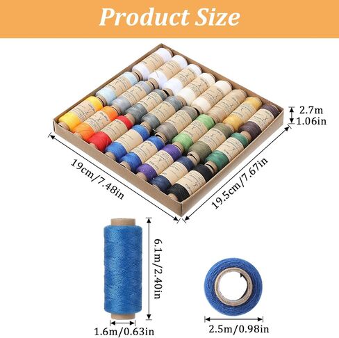 24 Pcs Elastic Sewing Thread, 0.5 MM Colorful Sewing Threads with Needle, Needle Threader 219 Yards / 200 M Per Spools for Weave, Overlock, Serger, Quilting, Knitting, DIY in Saudi Arabia