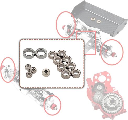 14 قطعة محامل كروية ترقية لـ Wltoys 244016 ولأجزاء سيارة Micro-b RC بمقياس 1:24 in Kuwait
