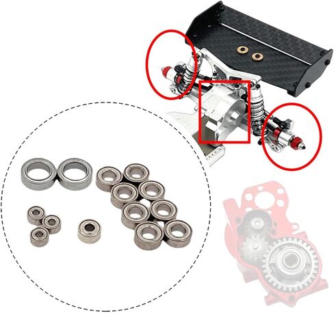 14 قطعة محامل كروية ترقية لـ Wltoys 244016 ولأجزاء سيارة Micro-b RC بمقياس 1:24 in Kuwait