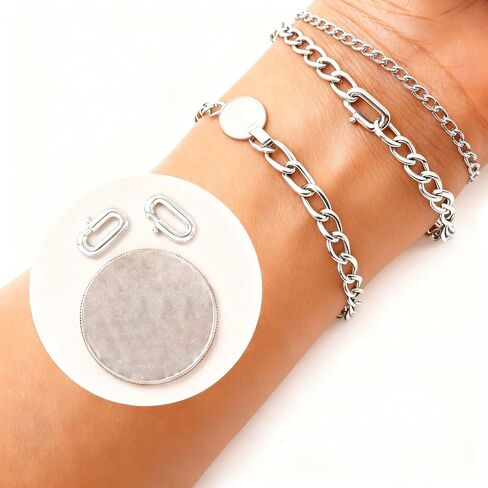 Gold & Silver Plated Oval Necklace Shortener Clasp, 4Pcs Dainty Spring Gate Rings for Jewelry Making, Small Carabiner Charm Connector for Thin Chains, Bracelet Extender & Pendant Bail Enhancer in Saudi Arabia