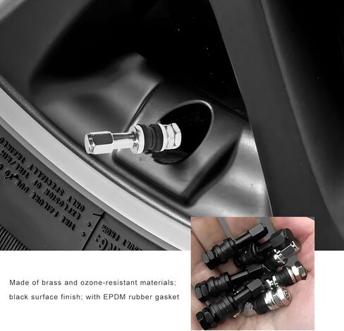 5 PCS VS43/TR43E Tubeless Clamp-in Valve Stems, High-Pressure Outer Mount Aluminum Alloy Car Wheel Valve Stem, Universal Auto Tire Air Stem Replacement for 0.453" Rim Holes (Silver) in Kuwait