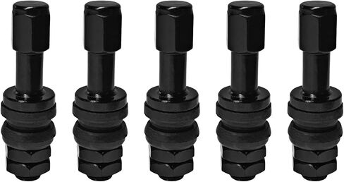 5 PCS VS43/TR43E Tubeless Clamp-in Valve Stems, High-Pressure Outer Mount Aluminum Alloy Car Wheel Valve Stem, Universal Auto Tire Air Stem Replacement for 0.453" Rim Holes (Silver) in Kuwait