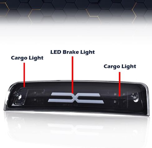 PIT66 LED Bar ضوء الفرامل الثالث مناسب دودج رام 1500 2500 3500 2009-2017 ارتفاع جبل وقف الضوء مصابيح البضائع الخلفية X نوع الدخان عدسة الإسكان الأسود 55372082AE 55372082AF in Kuwait
