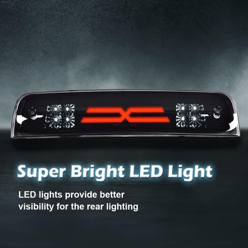 PIT66 LED Bar ضوء الفرامل الثالث مناسب دودج رام 1500 2500 3500 2009-2017 ارتفاع جبل وقف الضوء مصابيح البضائع الخلفية X نوع الدخان عدسة الإسكان الأسود 55372082AE 55372082AF in Kuwait