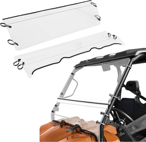 Front Full Windshield FOR Polaris Ranger XP 800 XP 500 XP 700 570 Full Size Round Cage 2009 2010 2011 2012 2013 2014 2017 2018 2019 2020 2021 2022 2023 2024 Clear PC in Saudi Arabia