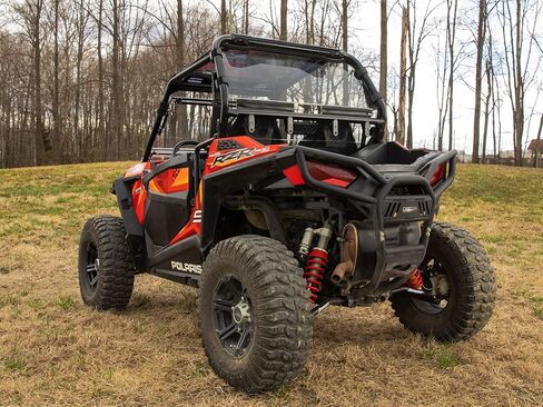 SuperATV Rear Vented Windshield for Polaris RZR S 1000 (2016-2020) | USA Made | Made of 1/4" Polycarbonate- 250x stronger Than Glass | Easy to Install in Kuwait