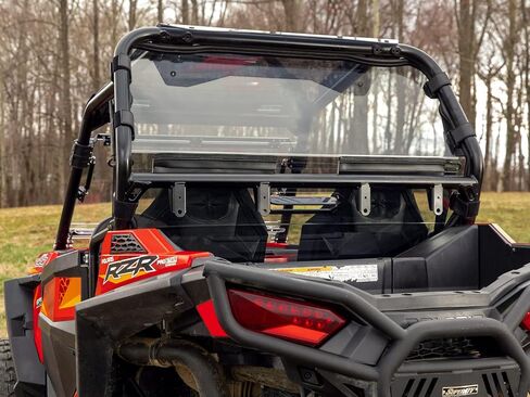 SuperATV Rear Vented Windshield for Polaris RZR S 1000 (2016-2020) | USA Made | Made of 1/4" Polycarbonate- 250x stronger Than Glass | Easy to Install in Kuwait