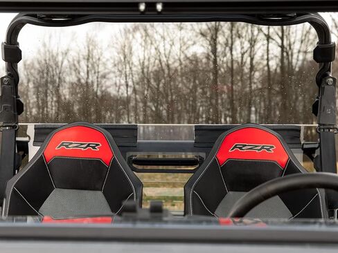 SuperATV Rear Vented Windshield for Polaris RZR S 1000 (2016-2020) | USA Made | Made of 1/4" Polycarbonate- 250x stronger Than Glass | Easy to Install in Kuwait