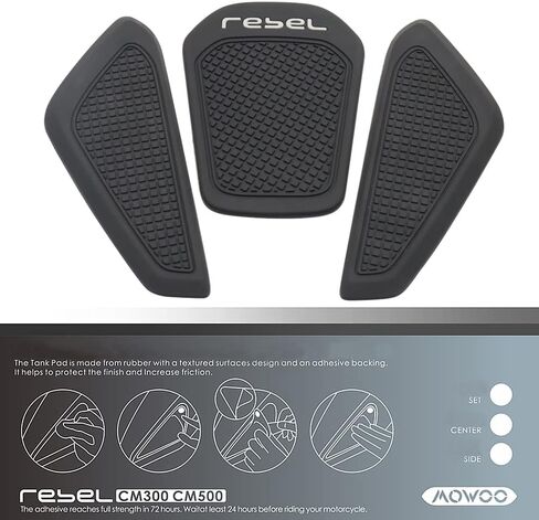 For Honda Rebel CMX 1100 Motorcy Tank Rubber Sticker Protector Sheath Knee Tank Pad Decal in Saudi Arabia