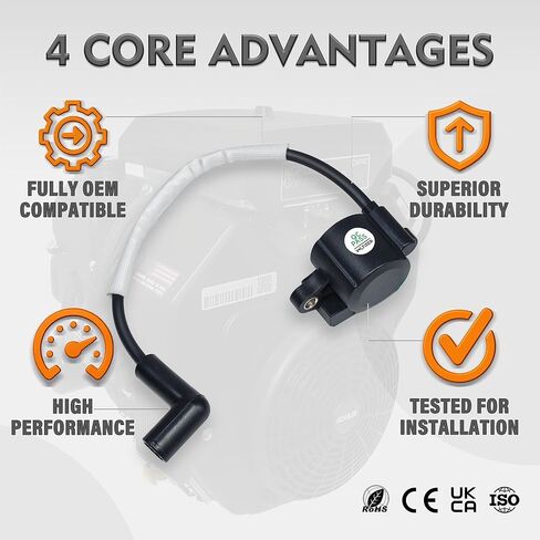 VOLTIZER High-Performance 24-584-90-S 24-584-89-S 24-755-172-S 24-755-173-S DSAI Ignition Coil Conversion Kit for Kohler CV740 CV750 CH740 CH750 SV735 SV740, Replaces 24-584-64-S, Engine Tested in Saudi Arabia
