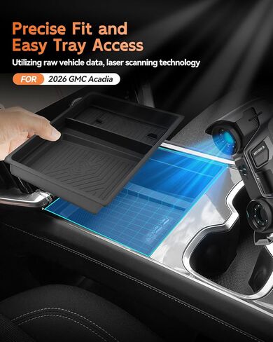 CDEFG for 2025 2026 GMC Acadia Center Console Tray Tray - مسند الذراع للتخزين الأمامي للدرج السفلي للتخزين الأوسط - Acadia (Elevation、AT4) الملحقات الداخلية in Kuwait