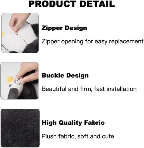 Penguin Car Tissue Holder Plush Cute Hanging Paper Towel Dispenser for Handle or Seat Back Soft Animal Design for Car Home Bathroom in Kuwait
