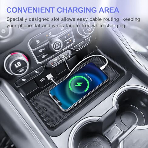 صينية تنظيم وحدة التحكم المركزية المحدثة من RUNROAD متوافقة مع ملحقات 2021-2024 GMC Yukon XL/Chevy Tahoe Suburban، صينية مسند الذراع لصندوق تخزين Yukon الثانوي (ليس لـ Denali/Denali Ultimate) in Kuwait