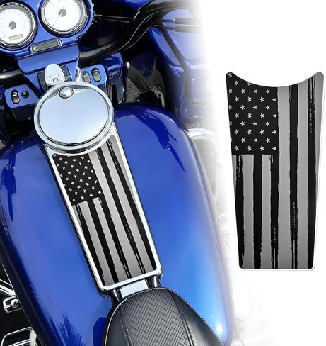 لوحة تحكم بلوحة العلم الأمريكي، متوافقة مع Harley Davidson 1989-2007 Electra Glides والإكسسوارات الخارجية Road Glides 2002-2007 (أسود ورمادي) in Kuwait