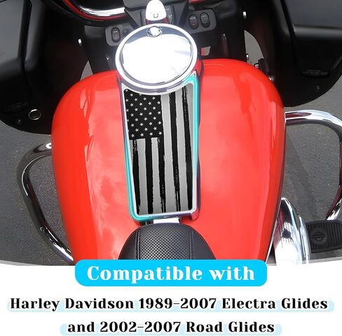 لوحة تحكم بلوحة العلم الأمريكي، متوافقة مع Harley Davidson 1989-2007 Electra Glides والإكسسوارات الخارجية Road Glides 2002-2007 (أسود ورمادي) in Kuwait