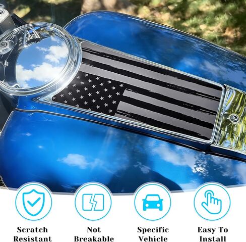 لوحة تحكم بلوحة العلم الأمريكي، متوافقة مع Harley Davidson 1989-2007 Electra Glides والإكسسوارات الخارجية Road Glides 2002-2007 (أسود ورمادي) in Kuwait