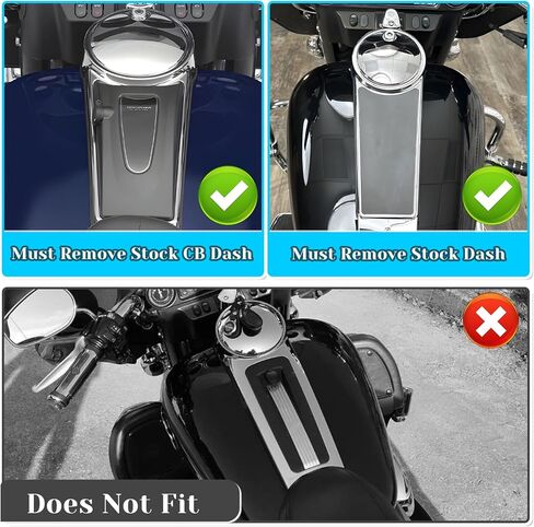 لوحة تحكم بلوحة العلم الأمريكي، متوافقة مع Harley Davidson 1989-2007 Electra Glides والإكسسوارات الخارجية Road Glides 2002-2007 (أسود ورمادي) in Kuwait