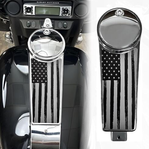 لوحة تحكم بلوحة العلم الأمريكي، متوافقة مع Harley Davidson 1989-2007 Electra Glides والإكسسوارات الخارجية Road Glides 2002-2007 (أسود ورمادي) in Kuwait