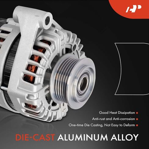 A-Premium Alternator Compatible with Chevrolet Camaro 2010-2015 6.2L, 12V 150A 6-Groove Decoupler Pulley Clockwise, Replace# 13502989, FG15S027 in Kuwait