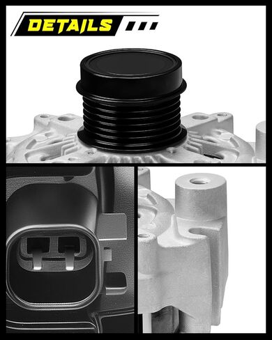 Oktiger Upgraded Alternator for Ram Promaster 1500 Promaster 2500 Promaster 3500 2014-2021 3.6L V6 Flex, V6 12V 220Amp Clockwise 6-Groove Decoupler Pulley, Replacement Alternators, OE 4727756AA 11793N | Precision CNC castings + die-cast aluminum housing,  in Kuwait