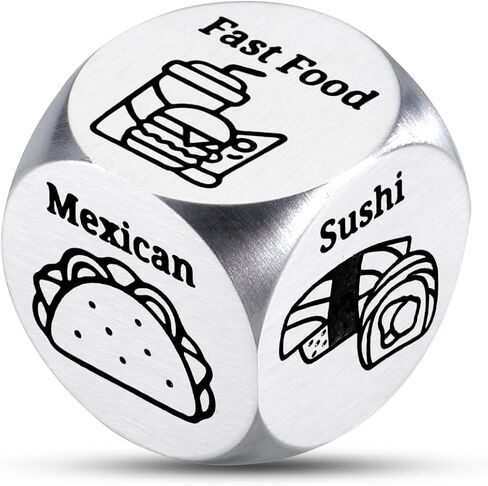 Husband Movie Night Supplies Mens Food Dice for Couple Husband Wife Christmas Stocking Stuffers Iron Gifts for 6th Anniversary Secret Santa Gag Gift Qwixx Dice Game in Kuwait