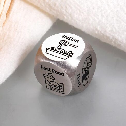 Husband Movie Night Supplies Mens Food Dice for Couple Husband Wife Christmas Stocking Stuffers Iron Gifts for 6th Anniversary Secret Santa Gag Gift Qwixx Dice Game in Kuwait