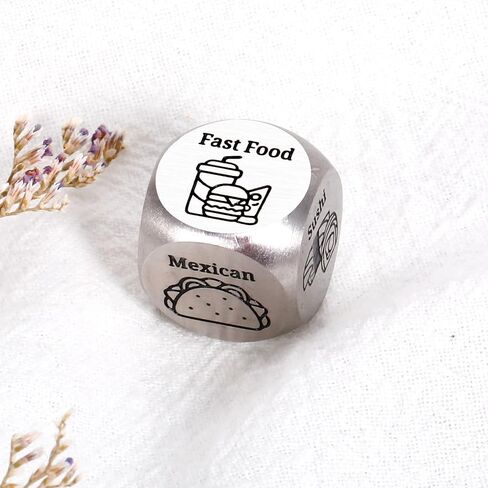 Husband Movie Night Supplies Mens Food Dice for Couple Husband Wife Christmas Stocking Stuffers Iron Gifts for 6th Anniversary Secret Santa Gag Gift Qwixx Dice Game in Kuwait
