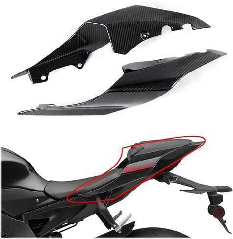 Motorcycle R1 Rear Seat Side Panels 100% Real Carbon Fiber Tail Fairings Parts For Yamaha R1 R1M 2015 2016 2017 2018 2019 2020-2024 2025 in Saudi Arabia