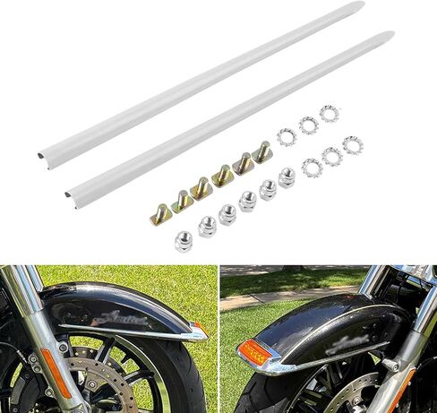 حافة أمامية للحاجز الأمامي باللون الفضي مناسبة لدراجة Harley Touring Road King Electra Glide Ultra Classic Street Glide 1982-2013، من أجل Heritage Softail Classic 1986-Up in Kuwait