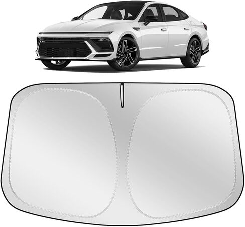 مظلة XHRING للزجاج الأمامي للشمس متوافقة مع Hyundai Sonata 2026 2025 2024-2020 ملحقات السيارة للنافذة الأمامية ودرع الشمس in Kuwait