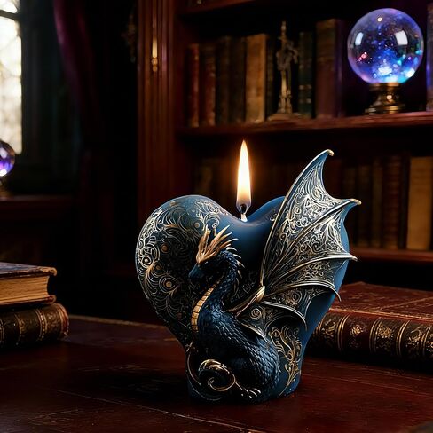 Dragon Candle Mold, 3D Heart Shape Animal Dinosaur Silicone Molds for Candle Making, Epoxy Resin Casting Molds for Handmade DIY Soap & Aromatherapy DIY Home Desk Decor in Saudi Arabia