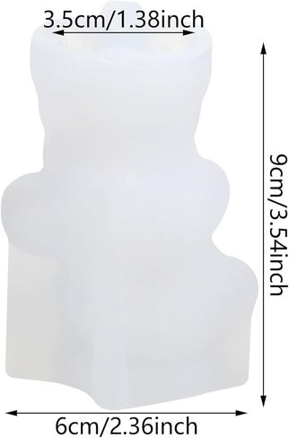 Bear Candle Mould Bear Resin Casting Silicone Moulds for Candle Making Candle Home Decorate Mold Candles Resin Clay Craft in Kuwait