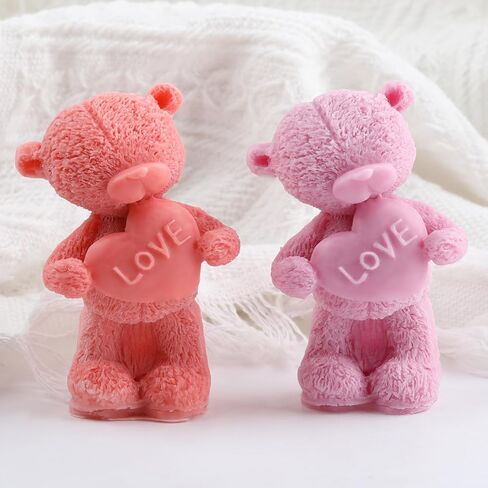 Bear Candle Mould Bear Resin Casting Silicone Moulds for Candle Making Candle Home Decorate Mold Candles Resin Clay Craft in Kuwait