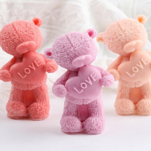 Bear Candle Mould Bear Resin Casting Silicone Moulds for Candle Making Candle Home Decorate Mold Candles Resin Clay Craft in Kuwait