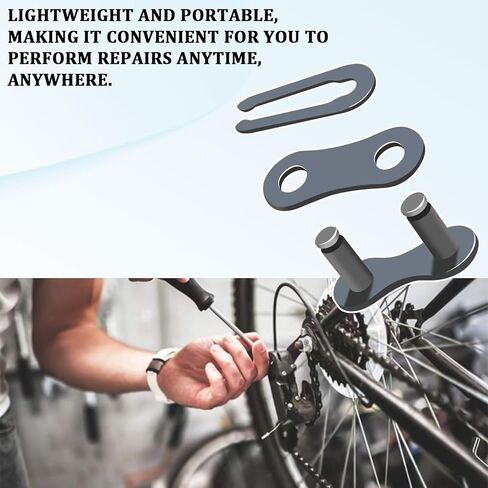 10 Pairs Bike Chain Master Link for Bicycle Missing Chain Link, Single Speed Bike Chain Repair Tool, Heavy Duty Carbon Steel Roller Chain Connector Links Replacement for Mini Bikes Bycicles in Saudi Arabia