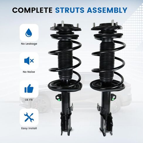 Front Shock Absorbers Complete Struts for 2009 2010 2011 2012 2013 Toyota Corolla 1.8L L4, 2011 2012 2013 Toyota Matrix 1.8L L4 Shocks Assembly w/Coil Spring Suspension Kit Replace 472598 472597 2PCS in Saudi Arabia