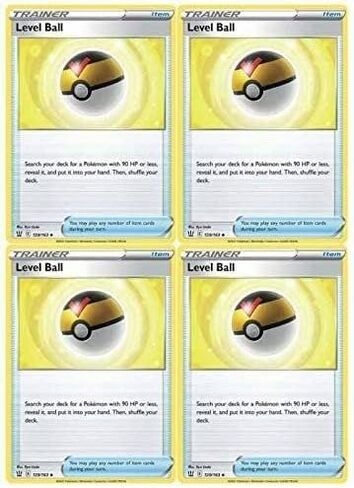 Level Ball 129/163 - مجموعة ألعاب Battle Styles Pokémon Trainer Card X4 4X in Kuwait