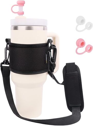 Water Bottle Carrier Holder with Shoulder Strap Water Bottle Handle Strap Sling for Stanley 30&40oz Tumblers Stanley Cup Accessories in Saudi Arabia