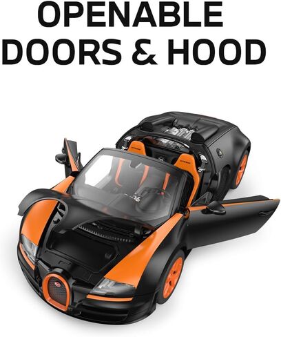 RASTAR 43900 1:18 Metal Diecast Toy Car for Officially Licensed Bugatti Grand Sport Vitesse with Free Wheel - Durable Model Car with Openable Doors & Hood for Play & Collectible Display - Ideal Gift in Kuwait