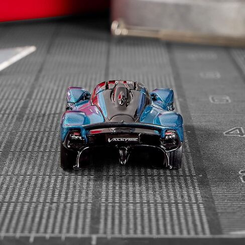 Hot Wheels Elite 64 Aston Martin Valkyrie – Premium Die-Cast Car with Opening Gull-Wing Doors, Real Riders Rubber Tires, Metal Body & Chassis – Metallic Teal – HWR91 Collector Car 1:64 Scale in Saudi Arabia