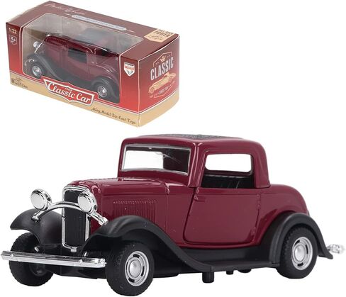 Classic Vintage Alloy Car Model Opened Doors Retro Antique Pullback Toy 1:32 for Playtime Education (Blue) in Kuwait